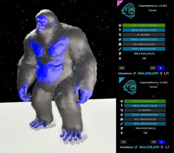 Subzero Gigantopithecus adult clones
