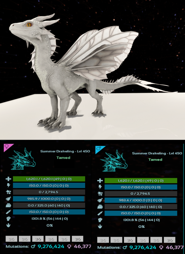 ID36 LVL450 Summer Drakeling clones