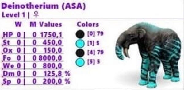 TRON Deinotherium LEVEL 1 adult female clone