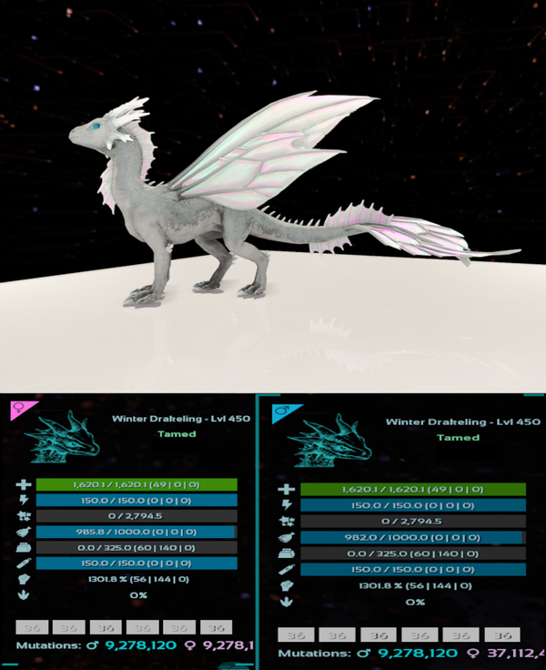 ID36 LVL450 Winter Drakeling clones