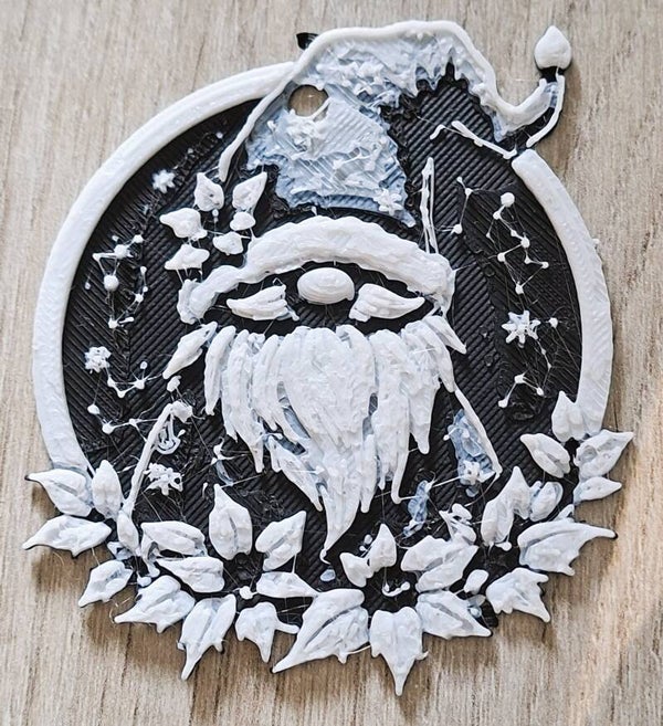 Kerstdecoratie 3D geprint +/- 8 CM kabouter