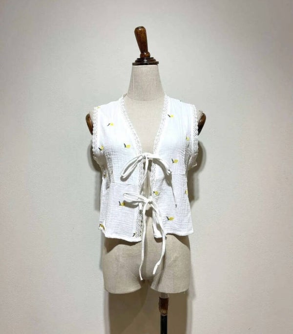 Musselin Bluse „Zitrone“