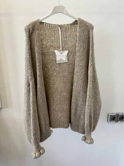 Cardigan mit Rüschen Ärmel