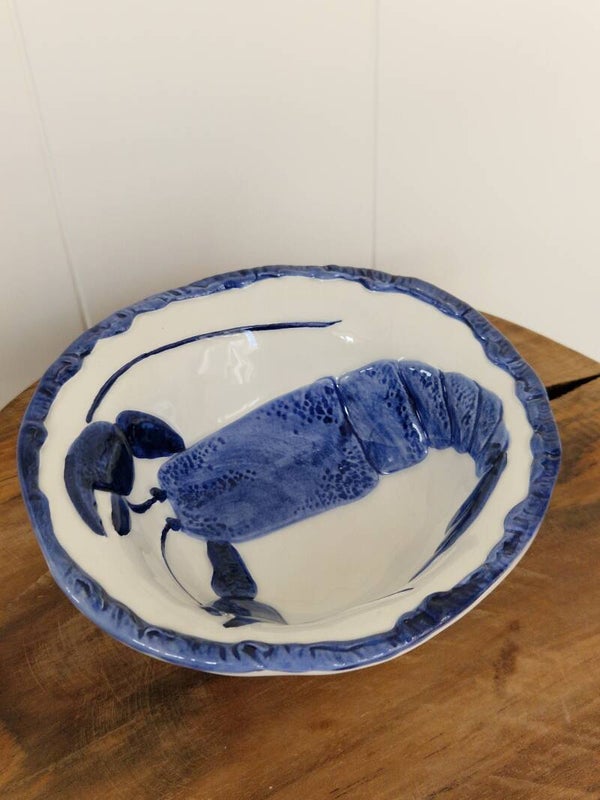 Marina blauw - Kom kreeft