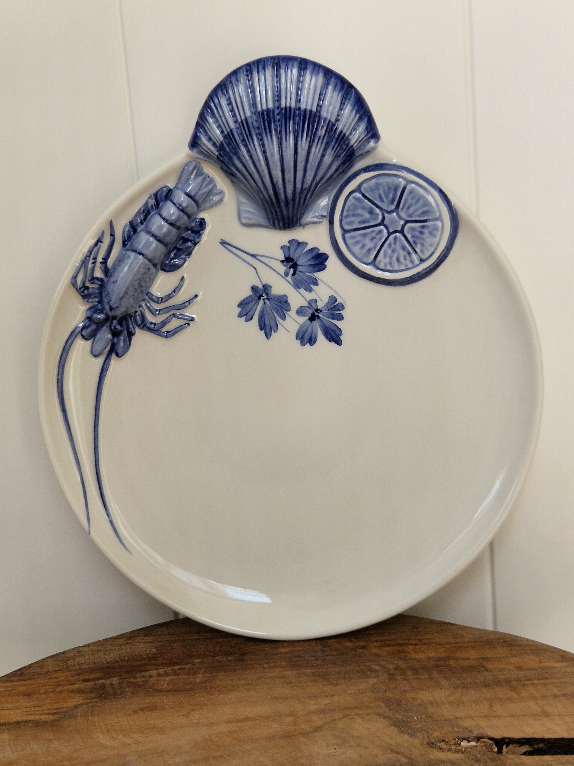 Marina blauw - Bord rond