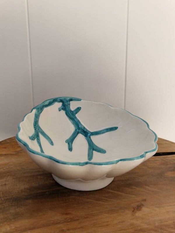 Marina turquoise - Schaaltje koraal