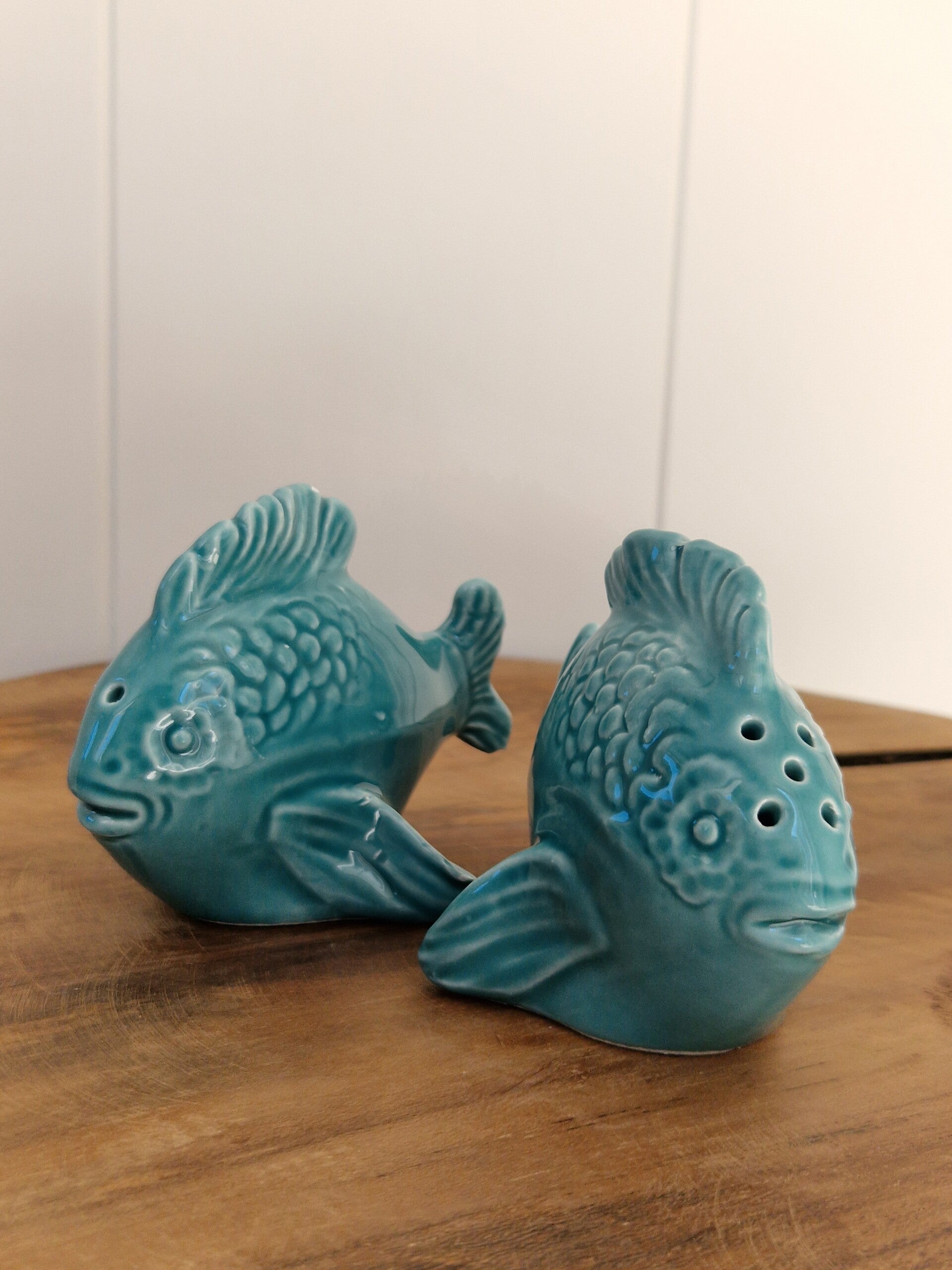 Marina turquoise - Peper en zout set vissen