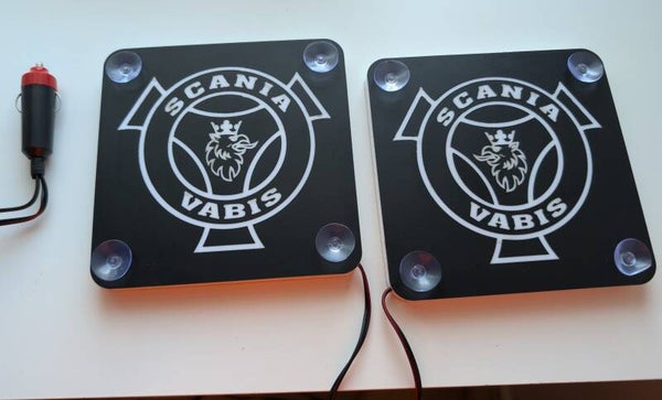 Kompakti LED-Tuulilasikyltti Imukupeilla (V8 / Volvo / Scania Vabis)
