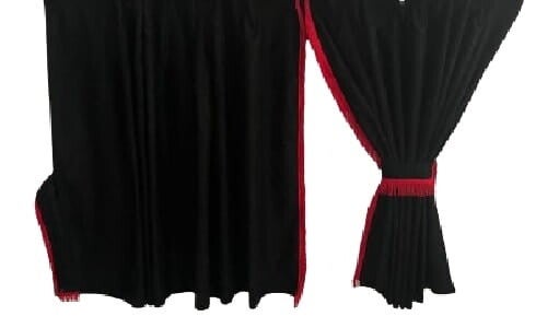 Täydellinen sivu- ja väliverhosarja "Van Divider Thread PREMIUM All-In" – Luksusta ja modernia tyyliä kiskoilla