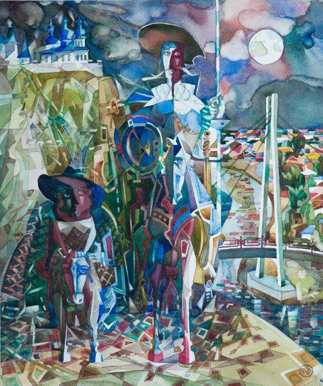 DonQuijoteWanderschatPapierAquarell6051vMichailGardubej.jpg