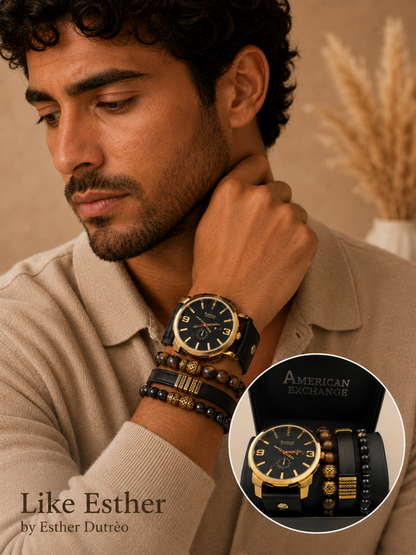 AMERICAN EXCHANGE Watch & Bracelet Gift Set