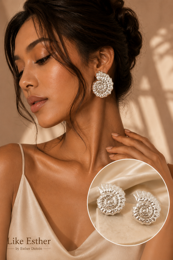 I.N.C. Silver Floral Statement Earrings