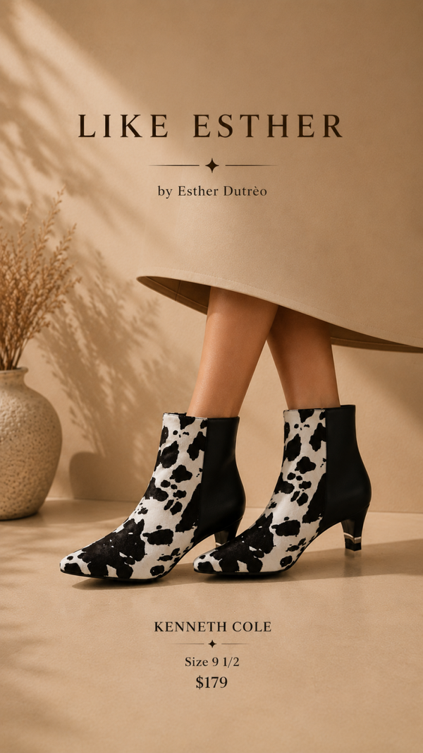 Kenneth Cole Women’s Printed Ankle Booties