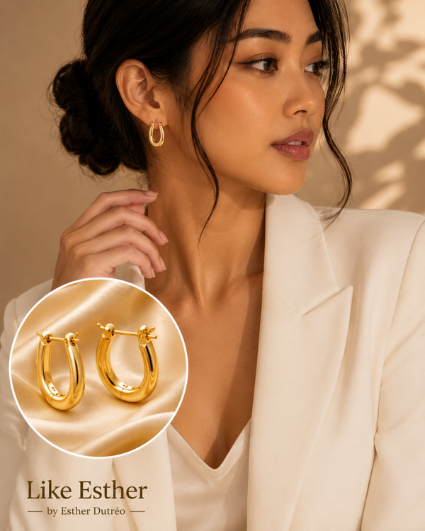 RALPH LAUREN Gold Hoop Earrings