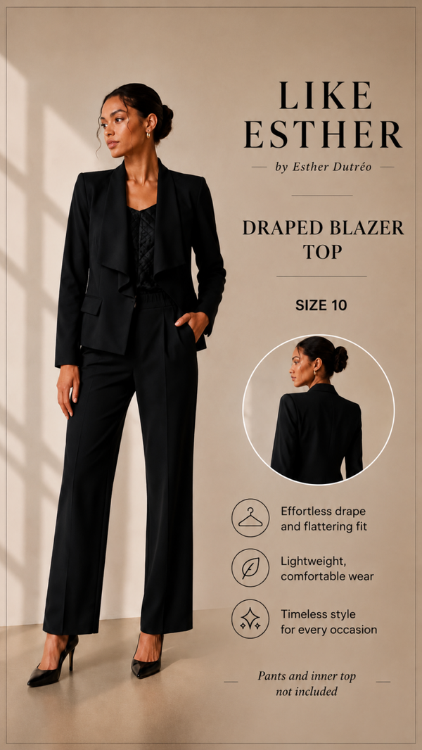 BCBG Draped Blazer Top