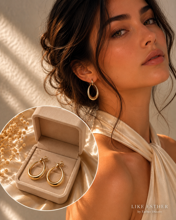 Plunder Gold Hoop Earrings