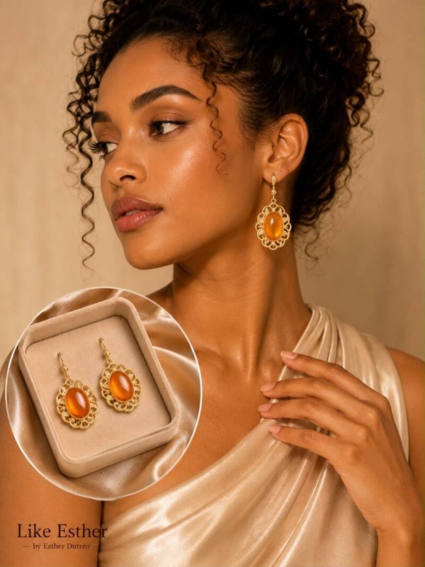 ALZI by Alzerina Amber Drop Earrings
