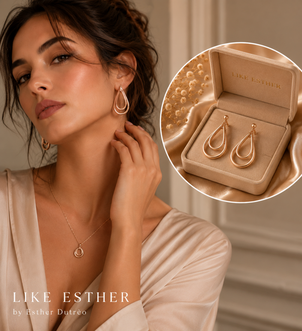 Rose Gold Teardrop Earrings