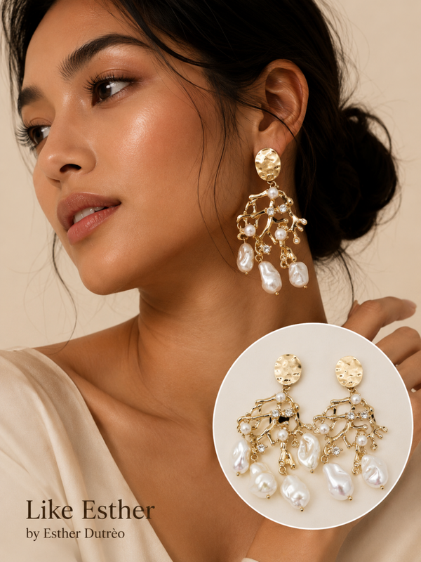 I.N.C. Pearl & Crystal Statement Earrings