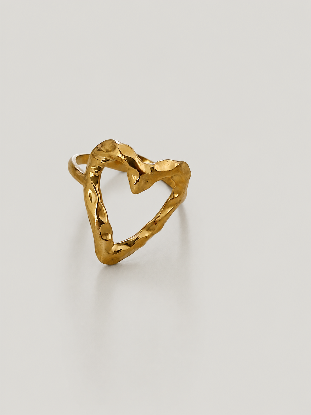 Love ring - stainless steel - verstelbaar - goudkleurig