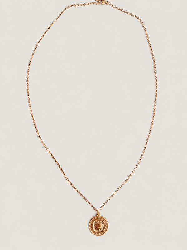 Golden Coin Ketting  - stainless steel - goudkleurig
