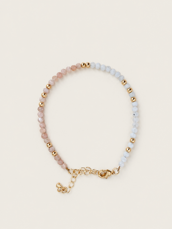 Sun & Moon armband - stainless steel - goudkleurig