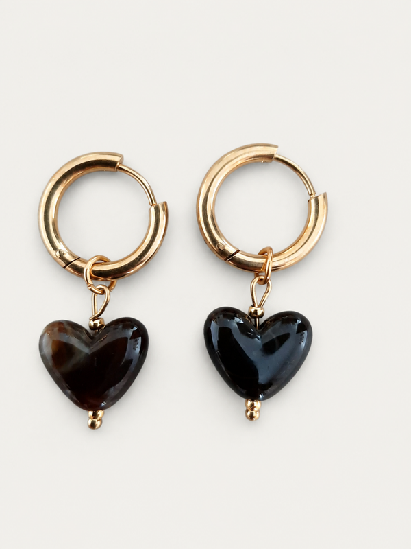 Brown Heart - stainless steel - goudkleurig