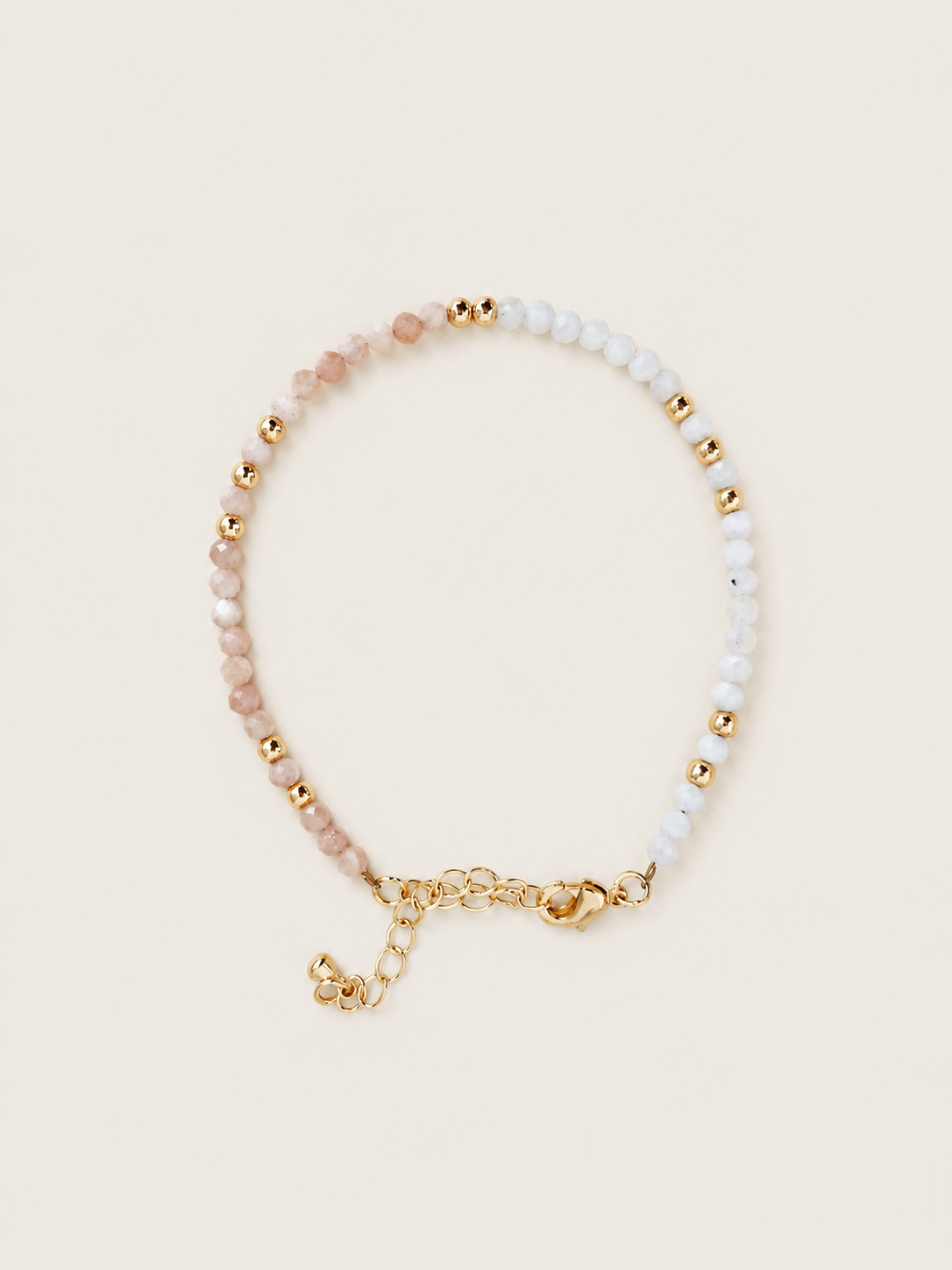 Sun & Moon armband - stainless steel - goudkleurig