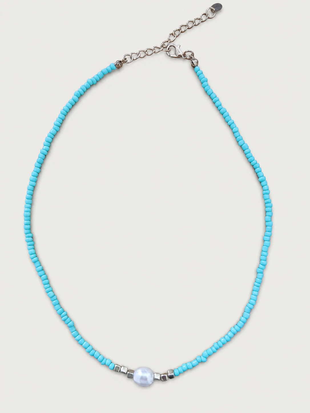 Bohemian Breeze ketting - stainless steel - turquoise