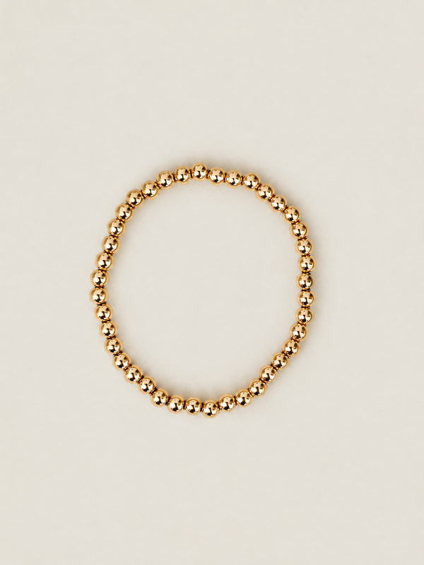 Golden Bead armband - stainless steel - goudkleurig