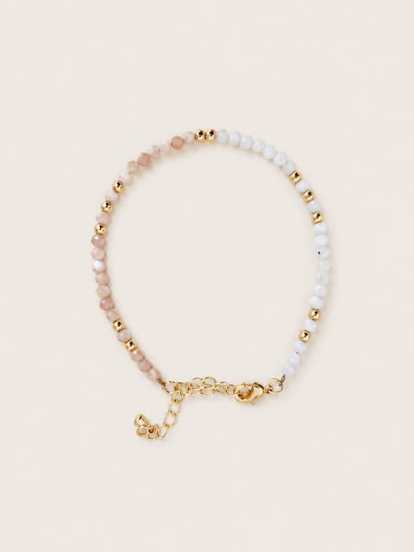 Sun & Moon armband - stainless steel - goudkleurig