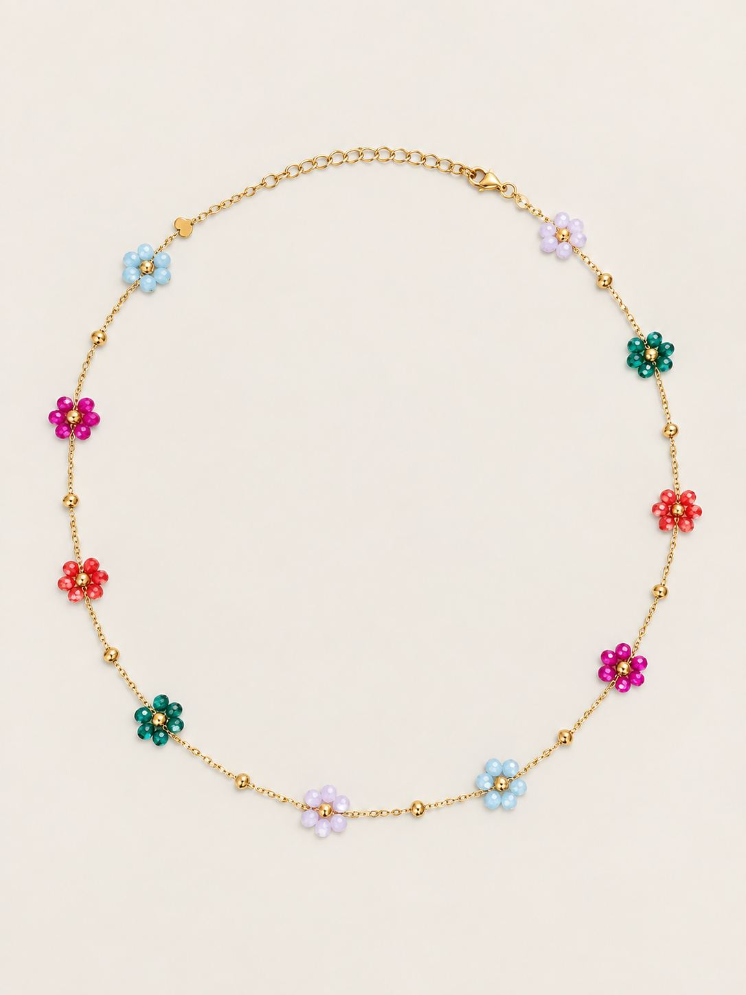 Little Daisy Color ketting - stainless steel - goudkleurig