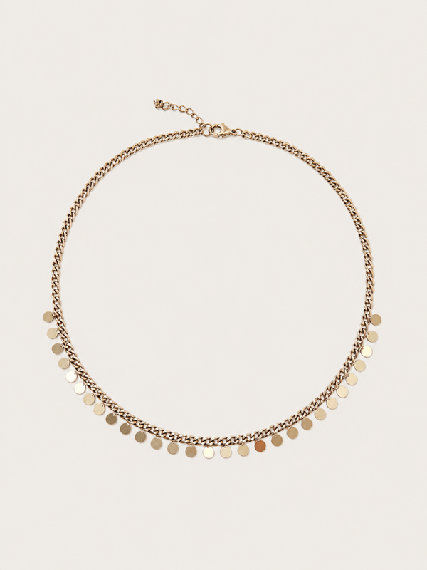 Golden Confetti Ketting  - stainless steel - goudkleurig