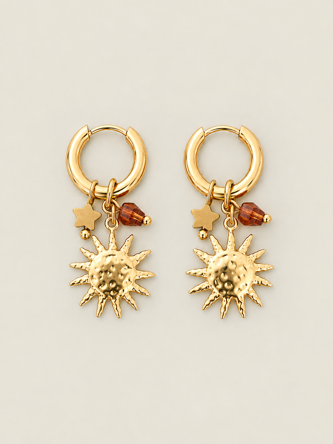 Indian Summer oorbellen- stainless steel - goudkleurig