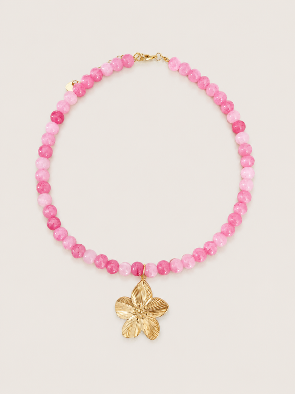 Pink Bloom  - stainless steel - Goudkleurig