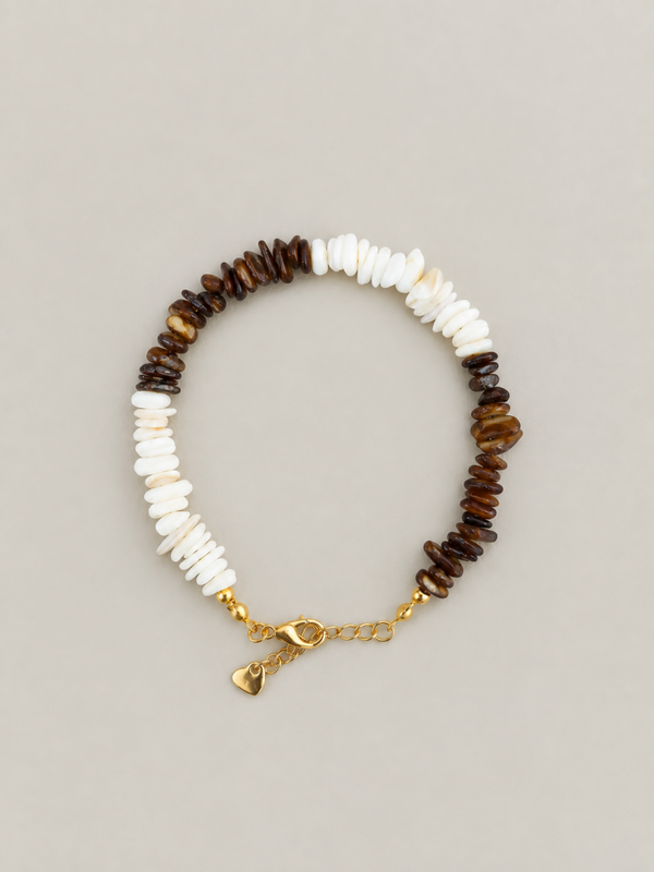Real Shell Duo armband – Stainless Steel - goudkleurig