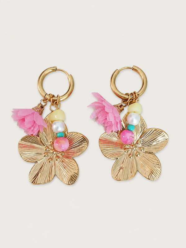 Soleil & Bloom Pink Tropical- stainless steel - goudkleurig