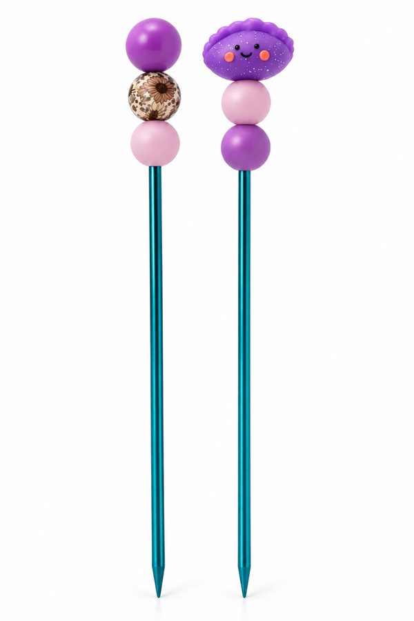 Amigurumi-Sticks Lila Kloß   1 Paar