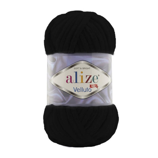 Alize Velluto 60 Schwarz