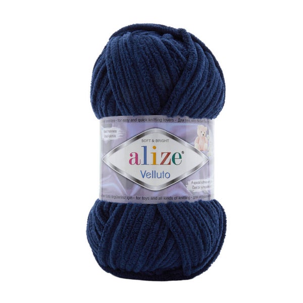 Alize Velluto 58 Dunles Blau