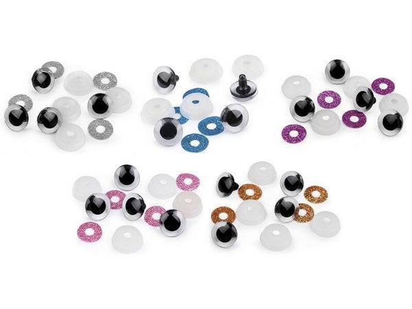 Sicherheitsaugen Glitzer 10mm