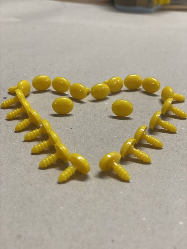 Sicherheitsaugen oval gelb 10mm