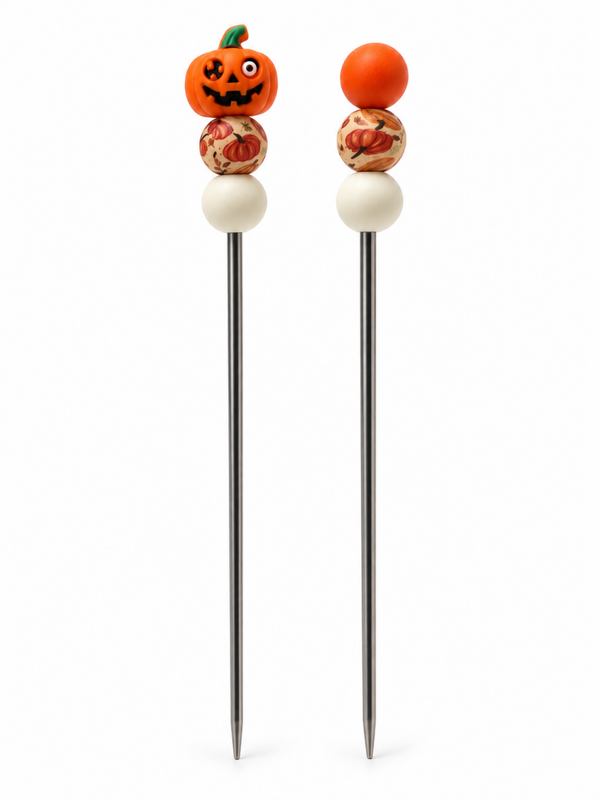 Amigurumi-Sticks Kürbis  1 Paar