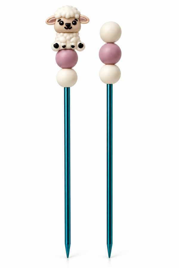 Amigurumi-Sticks Schaf  1 Paar