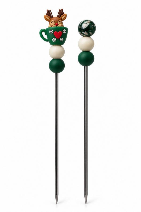 Amigurumi-Sticks Weihnachtstasse    1 Paar