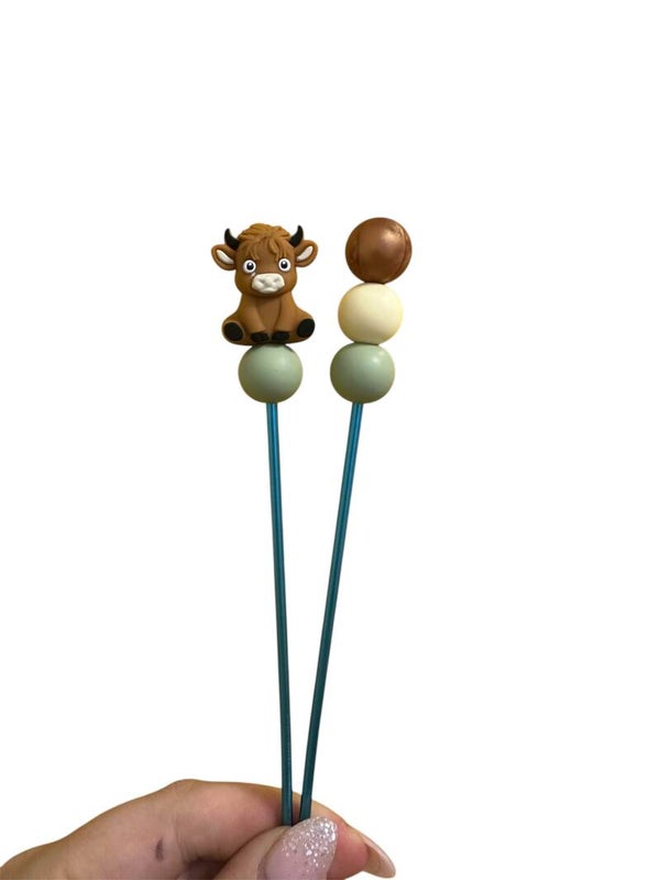 Amigurumi-Sticks Kuh    1 Paar