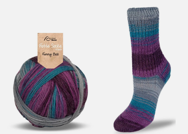 Rellana Flotte Socke Funny Ball 1686 Lila