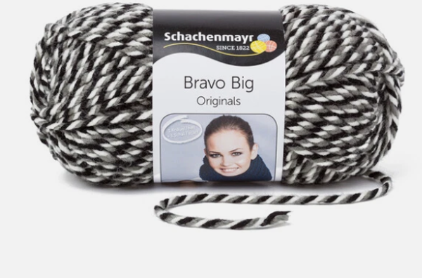 Schachenmayr Bravo Big  200g 180 Schwarz Weiß