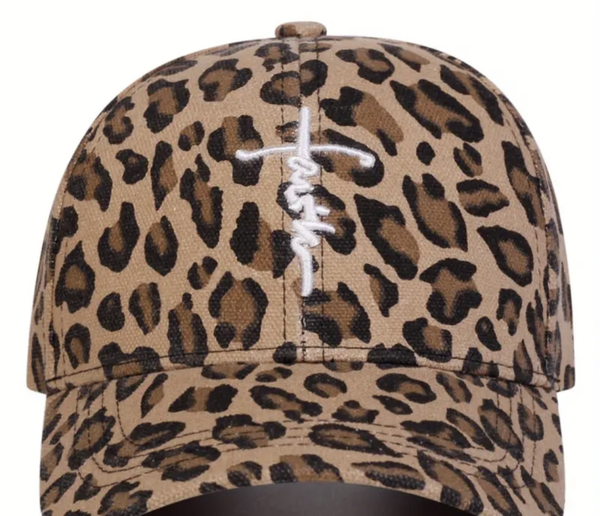 Faith Leopard Print Cap - Brown
