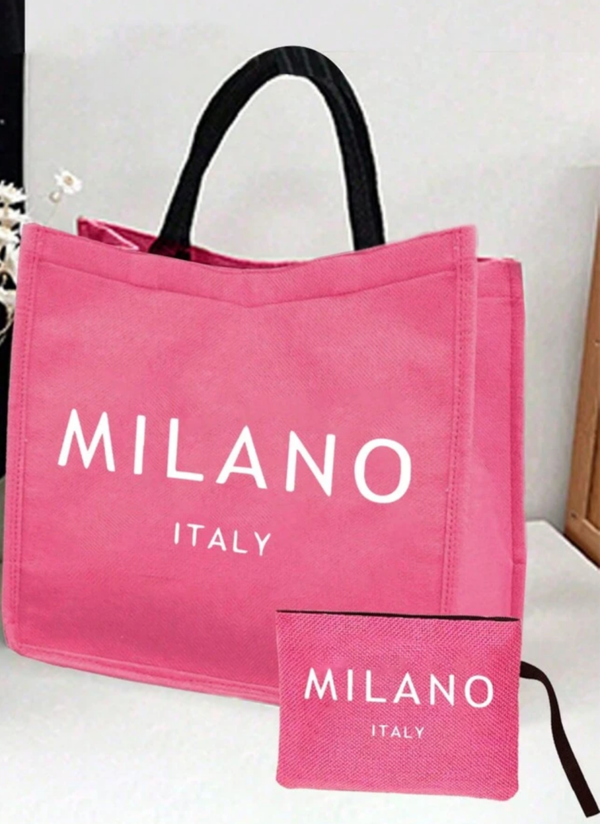 Milano Tote Bag with matching coin purse - Pink